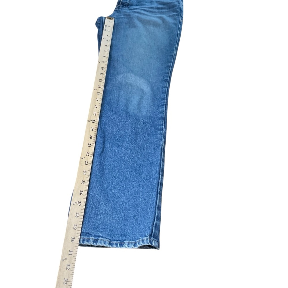 Good American Women's Indigo High Rise Straight Leg Button Fly Jeans Size 6 - Picture 12 of 13